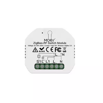 Умное реле Moes ZigBee Smart Switch Module ZRM-104-MS