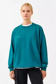 Свитшот хлопковый oversize с принтом