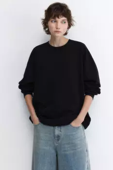 Свитшот oversize базовый утепленный из футера