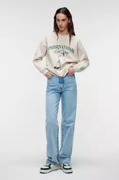 Свитшот oversize хлопковый с принтом