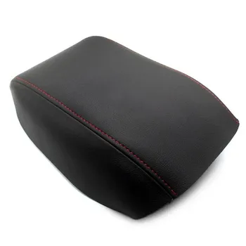 Мягкий кожаный чехол на подлокотник для VW Golf 6 MK6 2010 2011 2012 2013, центральный подлокотник для салона автомобиля, накладка на кожный покров, наклейка, отделка A white line