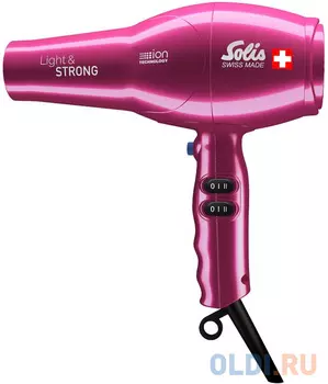 Фен Solis Light &amp; Strong 1800Вт розовый
