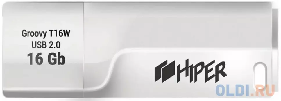 Флэш-драйв 16GB USB 2.0, Groovy T,пластик, цвет белый, Hiper