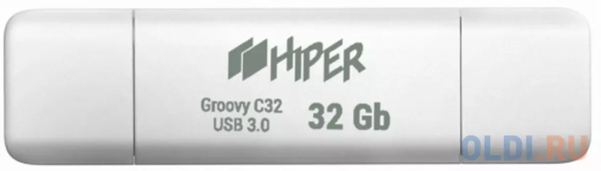 Флэш-драйв 32GB OTG USB 3.0/Type-C, Groovy C,пластик, цвет белый, Hiper