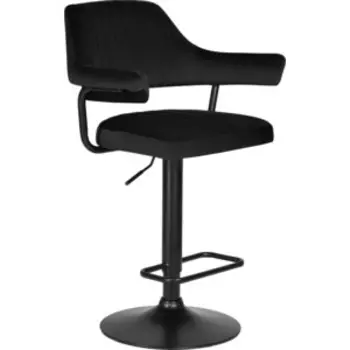 Стул барный Dobrin CHARLY BLACK LM-5019_BlackBase черный велюр (MJ9-101)