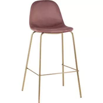 Барный стул Stool Group Стул барный Валенсия велюр пыльно-розовый золотые ножки