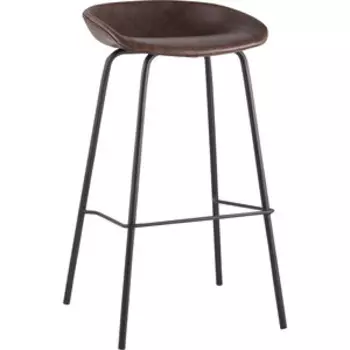 Стул барный Stool Group Турин коричневая экокожа/черные ножки 8319TB brown