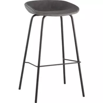 Барный стул Stool Group Турин серая экокожа/черные ножки 8319TB grey