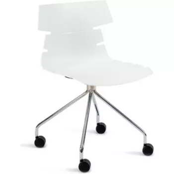 Стул офисный TetChair Hansen (mod. 606-1) пластик/металл 50х51х81 белый/хром