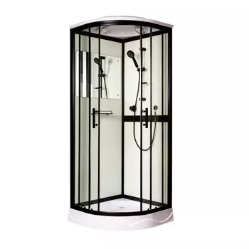 Душевая кабина Frank F90/1 Black 90х90