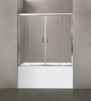 Душевая шторка на ванну BelBagno UNO-VF-2-170/145-C-Cr