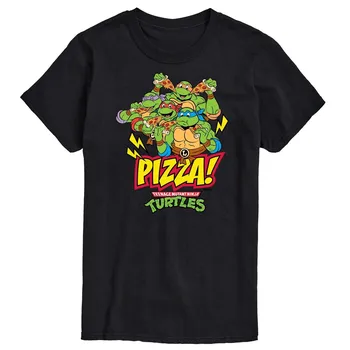 Футболка с рисунком Big & Tall TMNT Pizza License, черный