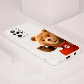 Чехол для телефона с мультяшным медведем для Xiaomi Redmi Note 11T 9C 10T 9 9S 11 11S 10 7 10C K40 Pro 9T 9A 8, мягкий жидкий силиконовый чехол для телефона Redmi Note 10(10S)