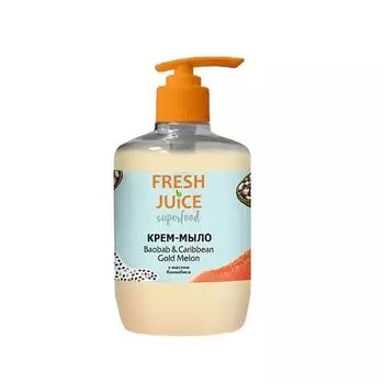 Крем-мыло с маслом каннабиса Baobab&amp;Caribbean Gold melon Superfood Fresh Juice 460мл
