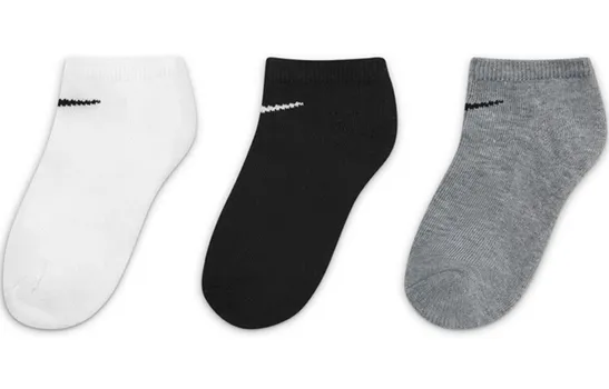 Детские носки Nike, цвет 3 double packs (black + white + gray)