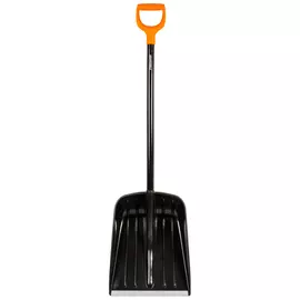 лопата для снега FISKARS Solid 35,5х133см алюмин.планка и дер.черенок