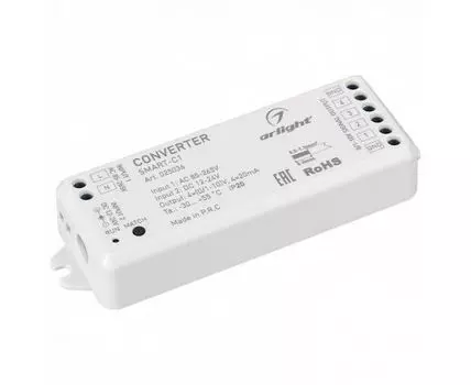 Контроллер-регулятор цвета RGBW Arlight SMART SMART-C1 (12-24V, RF-0/1-10V, 2.4G)