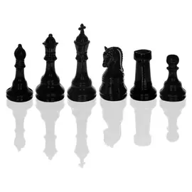 Шахматные фигуры, набор 6 шт., чёрные