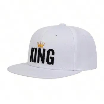 Детская бейсбольная кепка с вышивкой Crown KING для мальчиков и девочек, регулируемые хлопковые кепки с плоским верхом для отдыха на открытом воздухе, кепки в стиле хип-хоп чёрный
