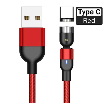 ROCK Магнитный USB-кабель 3A Кабель для быстрой зарядки типа C Магнитное зарядное устройство с вращением на 540° Кабель Micro USB USB-шнур для мобильного телефона для iPhone 8Pin 1M Cable+Micro plug