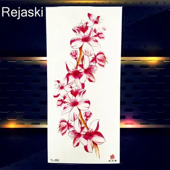 1PC Красочный цветок Временная татуировка наклейка Поддельные водонепроницаемые татуировки для женщин Сексуальная красота Татуировки Наклейка