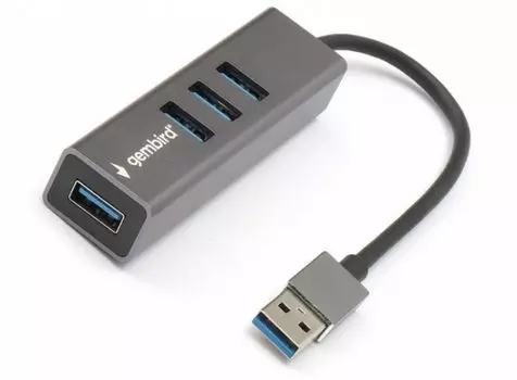 Концентратор USB 3.0 Gembird UHB-C454 4 порта, кабель 17см