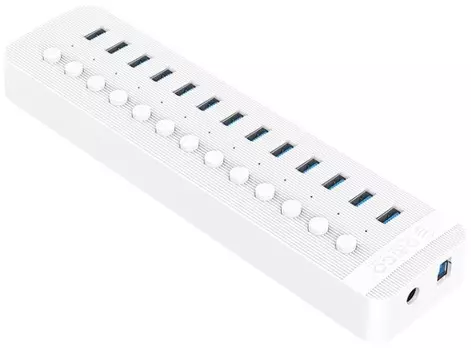 Концентратор USB 3.0 Orico ORICO-CT2U3-13AB-EU-BK-BP 13хUSB-A 3.0, вход USB-A 3.0, белый