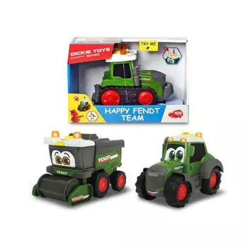 Трактор Happy Fendt 16 см, свет и звук, 3 вида