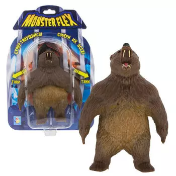 Тянущаяся фигурка из серии Monster Flex Гризли, блистер, 15 см