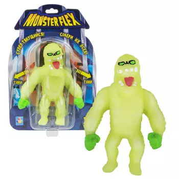 Тянущаяся фигурка из серии Monster Flex Мумия, светится в темноте, блистер, 15 см