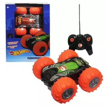 Трюковая машина-перевертыш на р/у Hot Wheels, 27MHz, вращение на 360°, на батарейках