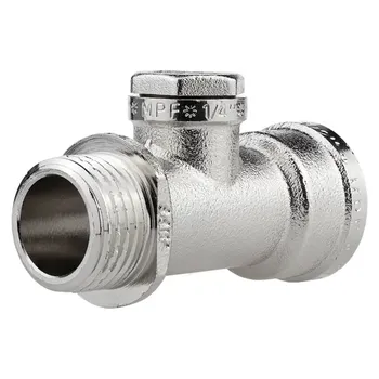 Тройник под манометр MPF 1/2"х1/4"х1/2" ВР-НР латунь