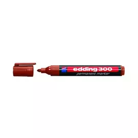 Маркер перманентный Edding "300" 1,5-3 мм с круглым наконечником, коричневый