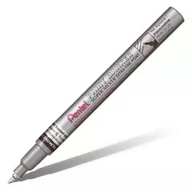 Маркер перманентный Pentel "Paint" 0,6 мм алюминиевый корпус, серебро