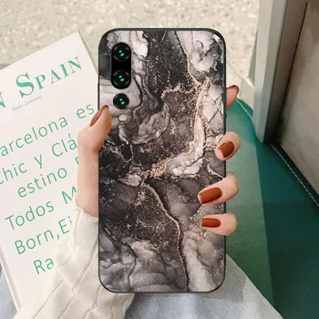 Чехол для телефона с рябью и морской волной для Huawei P50 P40 P30 Pro Lite P Smart 2021 2019 Magic 3, мягкий черный чехол для телефона Huawei P50