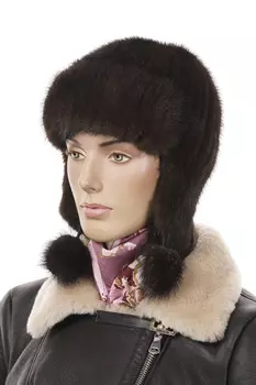 Шапка женская из норки