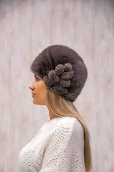 Шапка женская из норки