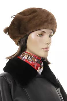 Шапка женская из норки