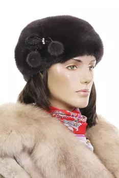 Шапка женская из норки
