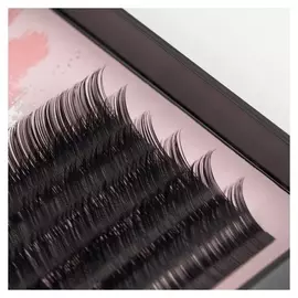 Ресницы для наращивания, 12 мм, толщина 0,12 мм, изгиб D