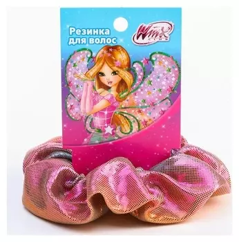 Резинка для волос блестящая белая, Winx