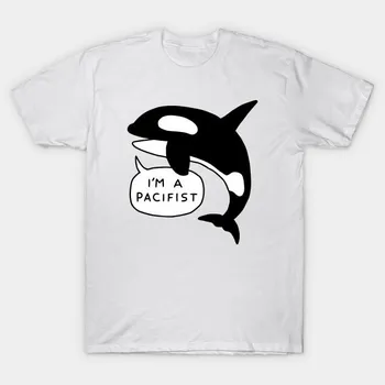 Футболка женская Nonviolence Whale Harajuku Print Kawaii футболка летняя женская футболка с коротким рукавом топ футболка S