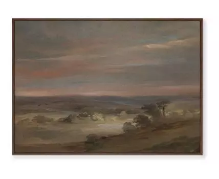 Репродукция картины на холсте A View on Hampstead Heath, Early Morning, 1835г. (мультиколор, орех, 75)