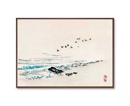 Репродукция картины на холсте Beach scenery, 1883г. (мультиколор, 105)