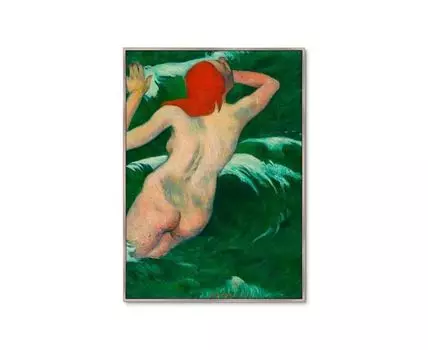 Репродукция картины на холсте In the Waves, 1889г. (мультиколор, 75)
