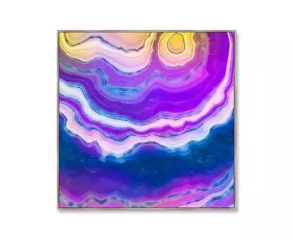 Репродукция картины на холсте Neon agate, the beauty of stone (мультиколор, 105)