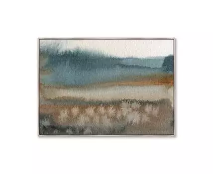 Репродукция картины на холсте Symphony of autumn, lake in the fog (105)