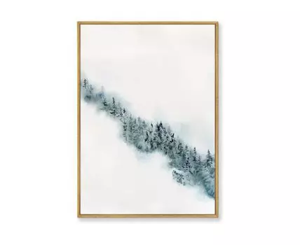 Репродукция картины на холсте Winter etude, No 5, 2021г. (мультиколор, золотистый, 75)