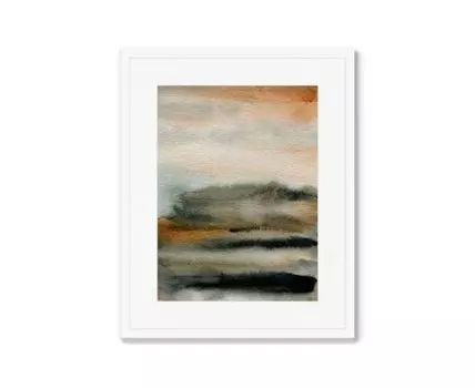 Репродукция картины в раме Early November sky (Белый, 42)
