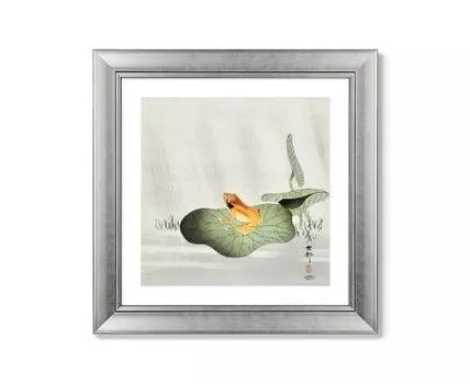Репродукция картины в раме Frog on lotus leaf , 1901г. (мультиколор, 60,5)